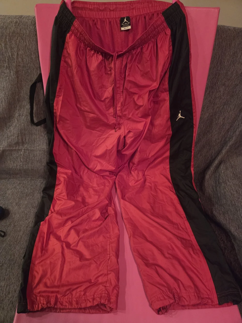 Jordan Red and Black Windbreaker Track Pants